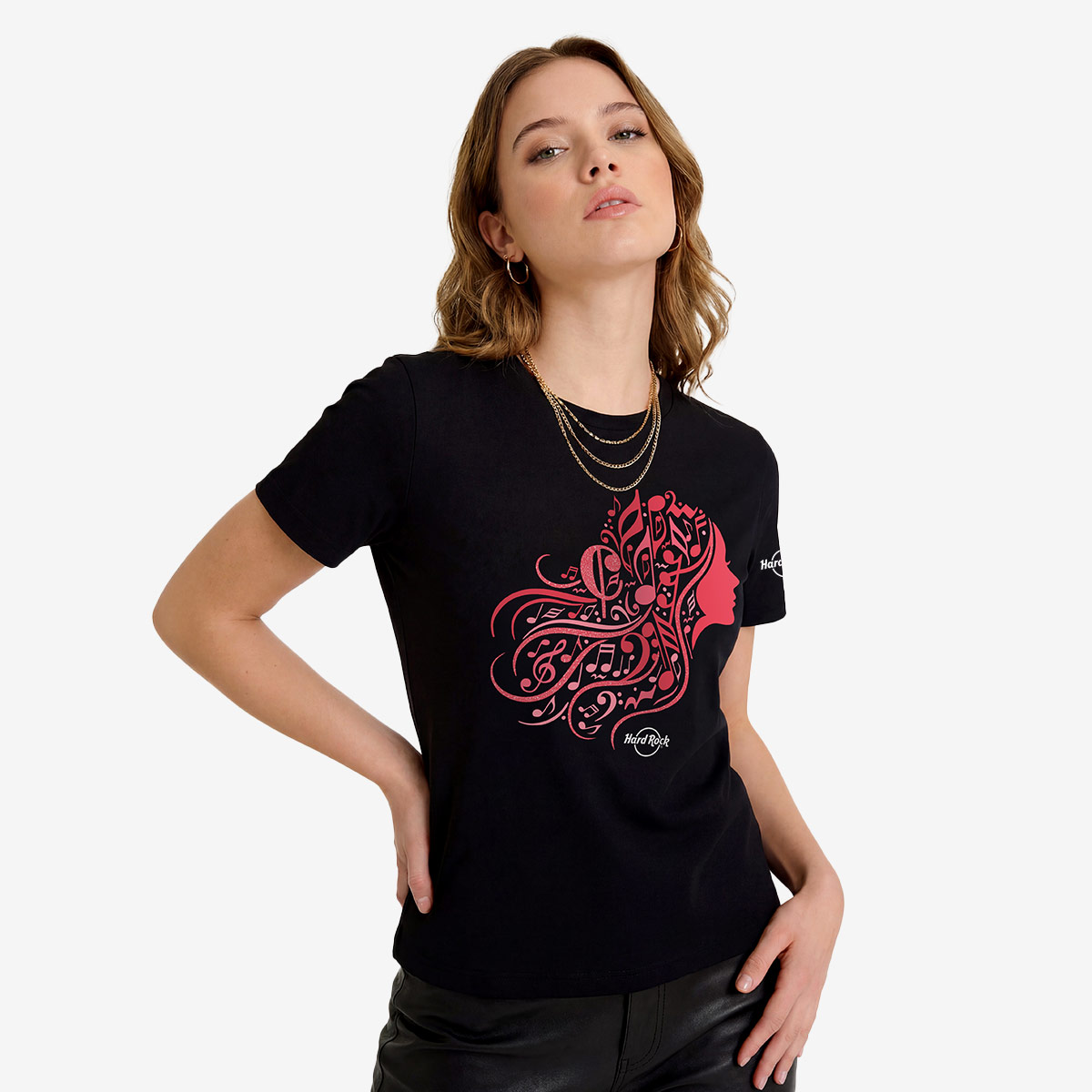 Hard Rock x Coca-Cola 2026 International Womens Month Tee in Black image number 1